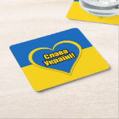 Glory to Ukraine written in Ukrainian Kartonnen Onderzetters (Schuin)