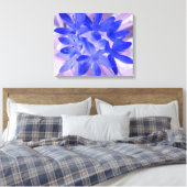 Glory van de sneeuwschokkende Blauw Canvas Afdrukk (Insitu (Slaapkamer))