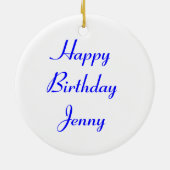 Glory van de sneeuwschokkende blauwe Aangepaste ve Keramisch Ornament (Achterkant)