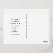 Glory voor God Botanische Kerstmis Folie Feestdagen Briefkaart (Achterkant)