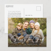 Glory voor God religieus een foto van de moderne K Feestdagenkaart (Voorkant / Achterkant)