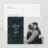 Glory voor God. Zeemacht en groene botanische kers Feestdagenkaart (Voorkant / Achterkant)