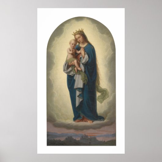 Glory voor Jezus en Mary (30 x 50 extra groot) Poster (Voorkant)