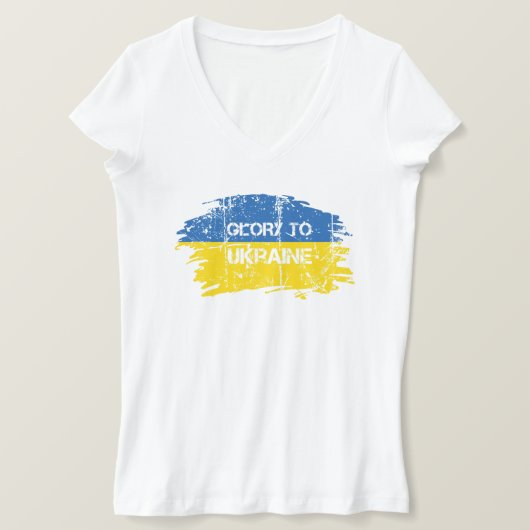 Glory voor Oekraïense vlag T-shirt (Design voorkant)