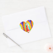 Glory voor onze dame van Guadalupe Hart Sticker (Envelop)