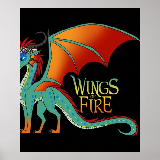 Glory wings dragon fire ffantasy Film Art klassiek Poster (Voorkant)