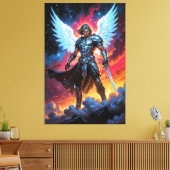 Gloryblade Aartsengel Michael Canvas Afdruk (Insitu (Woonkamer))
