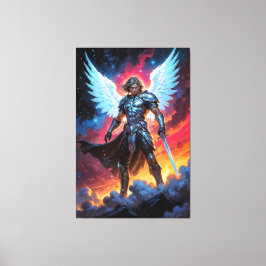 Gloryblade Aartsengel Michael Canvas Afdruk
