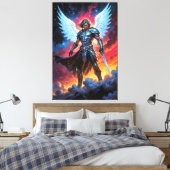 Gloryblade Archangel Michael Canvas Afdruk (Insitu (Slaapkamer))