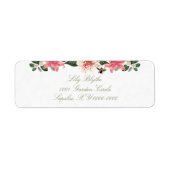 Gloryful Garden Pink Lily Return Address Label (Voorkant)