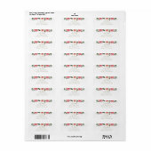 Gloryful Garden Pink Lily Return Address Label (Full Sheet)