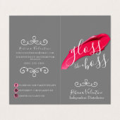 Gloss als een bss Lipsense gevouwen Visitekaartje (Buitenkant ongevouwen)