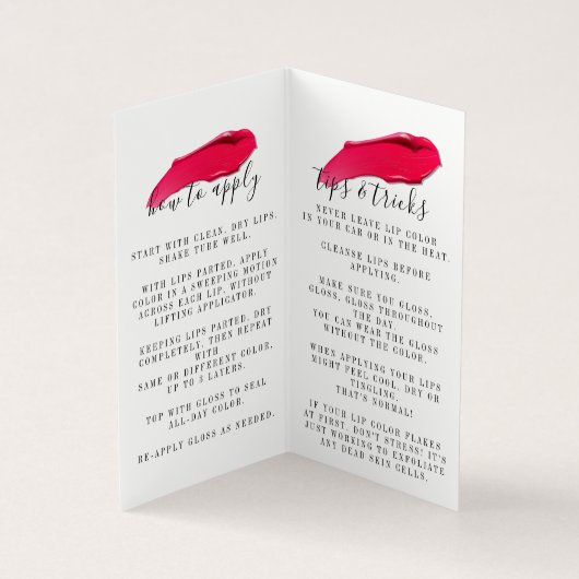 Gloss als een bss Lipsense gevouwen Visitekaartje (Binnen)