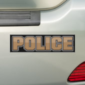 Gloss Police Department Brown 2 Bumpersticker (Op auto)