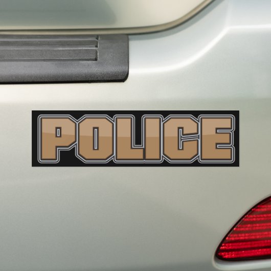 Gloss Police Department Brown 2 Bumpersticker (Op auto)
