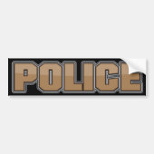 Gloss Police Department Brown 2 Bumpersticker (Voorkant)