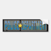 Gloss Police Department Light Blue Bumpersticker (Voorkant)