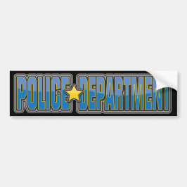 Gloss Police Department Light Blue Bumpersticker