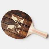 Gloss Stain Boards Monogram & Name Overlay Tafeltennisbatje (Zijkant)