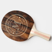 Gloss Stain Boards Wedding Monogram Tafeltennisbatje (Zijkant)