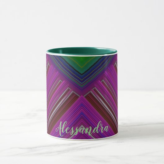 GLOSSY 3D Glossy Pink Green Blue ALESSANDRA ~ Mok (Midden)