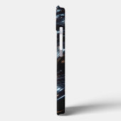 Glossy Black Chrome Liquid Phone Case - Abstract  (Achterkant / Links)