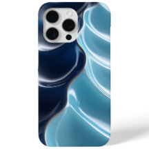 Glossy Blue Abstracte iPhone Case