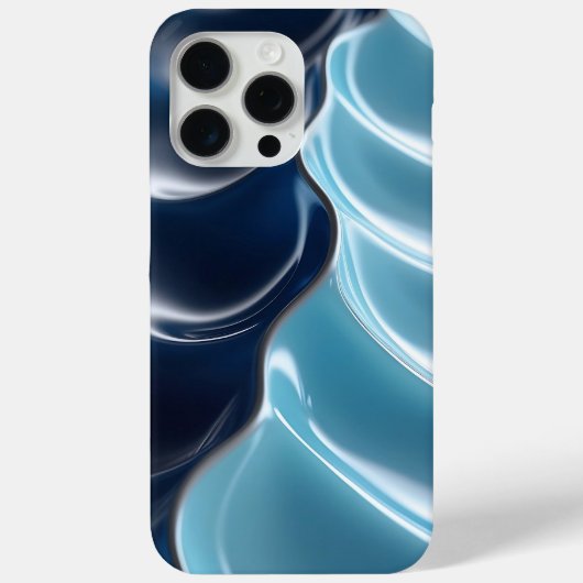 Glossy Blue Abstracte iPhone Case (Achterkant)