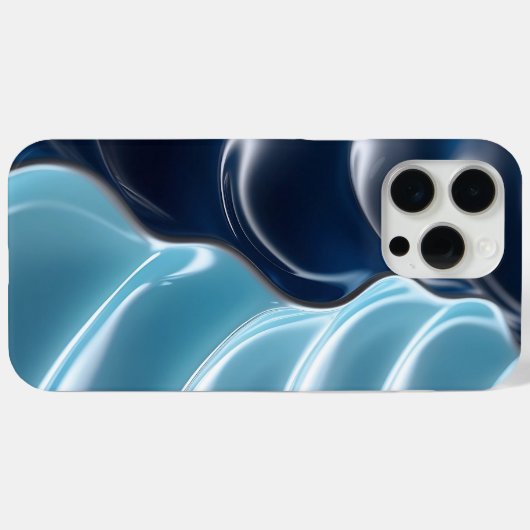 Glossy Blue Abstracte iPhone Case (Achterkant (horizontaal))