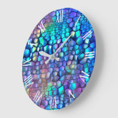 Glossy Blue Paars Wall Art Dream Grote Klok (Hoek)