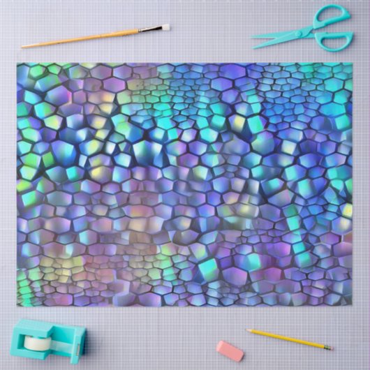 Glossy Blue Paars Wall Art Dream Tissuepapier (Craft)