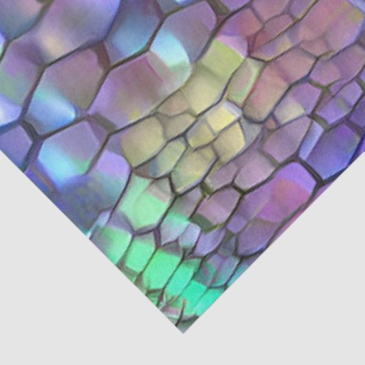 Glossy Blue Paars Wall Art Dream Tissuepapier (Detail)