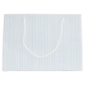 Glossy Blue Striped Pastel Gift Bag Groot Cadeauzakje (Voorkant)