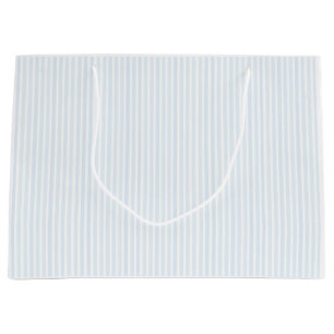 Glossy Blue Striped Pastel Gift Bag Groot Cadeauzakje
