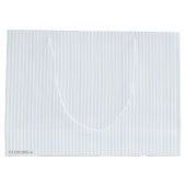 Glossy Blue Striped Pastel Gift Bag Groot Cadeauzakje (Achterkant)