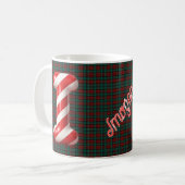Glossy Candy Cane Striped Christmas Letter I Koffiemok (Voorkant links)