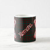 Glossy Candy Cane Striped Christmas Letter X Koffiemok (Center)