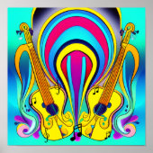 GLOSSY CANVAS OF GUITARS POSTER (Voorkant)