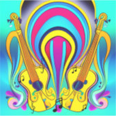 GLOSSY CANVAS OF GUITARS STICKER (Voorkant)