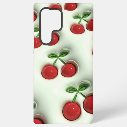 Glossy Cherries – Sweet Modern Elegance phone case Samsung Galaxy Hoesje (Achterkant)