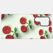 Glossy Cherries – Sweet Modern Elegance phone case Samsung Galaxy Hoesje (Achterkant horizontaal)