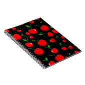 Glossy Cherry Pattern Notitieboek (Rechterzijde)
