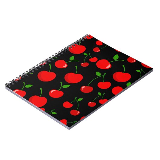 Glossy Cherry Pattern Notitieboek (Linkerzijde)
