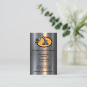 Glossy Classy Construction Business Cards Visitekaartje (Staand voorkant)