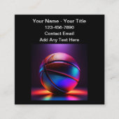 Glossy Cool Basketbal Thema Visitekaartjes (Voorkant)