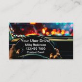 Glossy Cool Uber Car Service Driver Visitekaartjes (Voorkant)