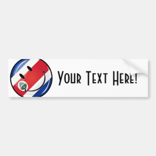 Glossy Costa Ricaanse vlag Bumpersticker