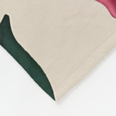 Glossy Crimson Roses With Dark Green Leaves Fleece Deken (Hoek)