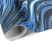 Glossy Deep Blue Marble Cadeaupapier (Rol Hoek)