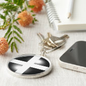 Glossy Dome Cornish Flag Sleutelhanger (Zijkant)